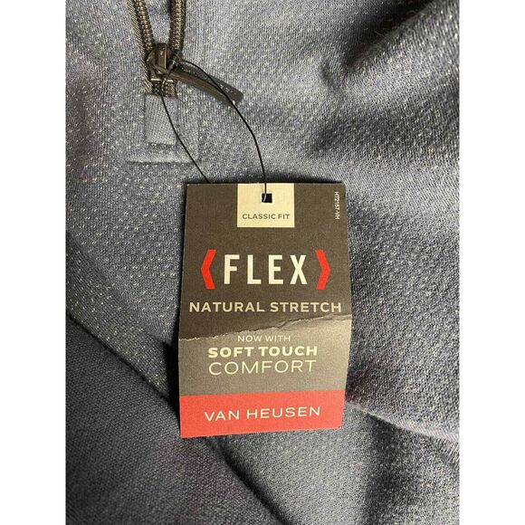 VAN HEUSEN CLASSIC FIT FLEX NATURAL STRETCH‎ TURBULENCE Gray SWEATSHIRT SIZE Xl - Picture 3 of 9